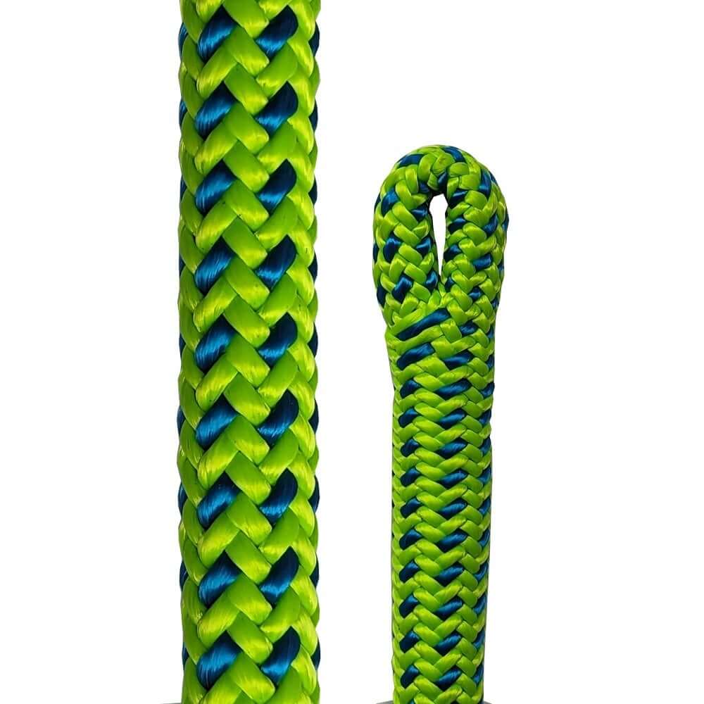 Tachyon Green & Blue Splife 1E climbing rope, 11.1mm, ideal for tree surgeons with excellent performance.