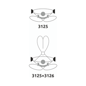 Tree Access ST Climbing Harness diagram showing models 3125 and 3125+3126 configurations.