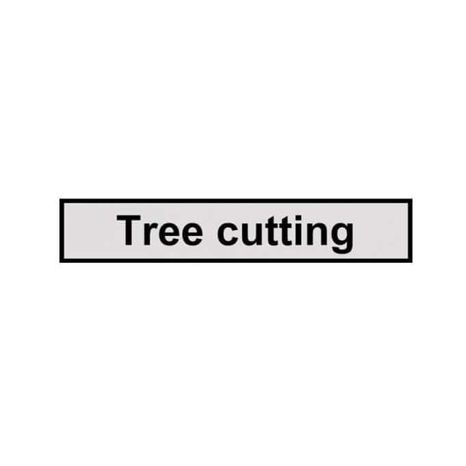600mm Tree Cutting PPE Road Sign | Portable, Reflective, and Durable
