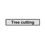 Tree cutting PPE road sign designed for tree surgeons, ensuring safety and compliance in work areas.