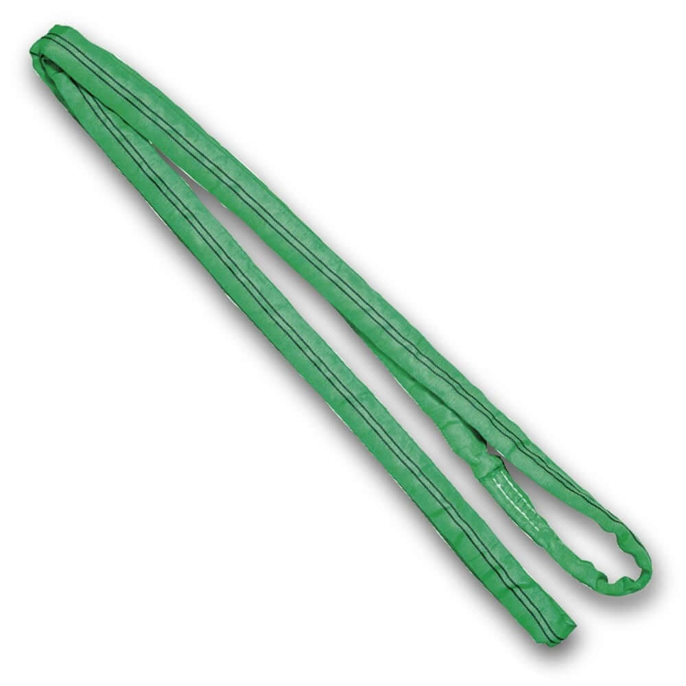 Treehog 2 Ton Lifting Sling in green, ideal for tree surgeons for lifting and towing applications. CE-marked and safe.
