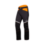 Essential Class 1 Type C Chainsaw Trousers in black with orange detailing, designed for safety in tree surgery.