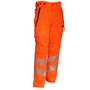Treehog Hi-Vis Chainsaw Trouser in orange for tree surgeons, ensuring safety and comfort in forestry work.