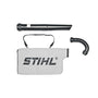 STIHL BG56/BG86 vacuum attachment set with tube and bag for efficient yard cleanup.