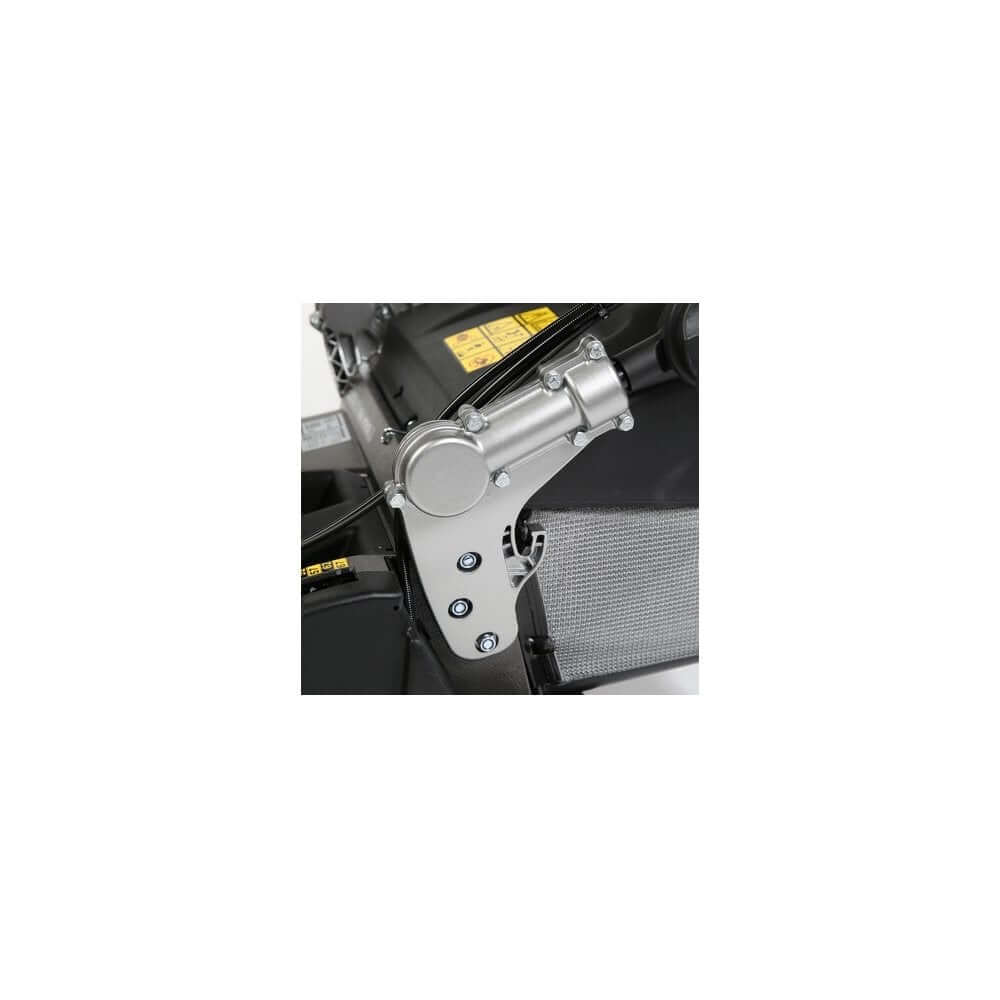 Close-up view of the innovative mechanism of the Legacy 48 PRO Roller Petrol Lawn Mower engine.