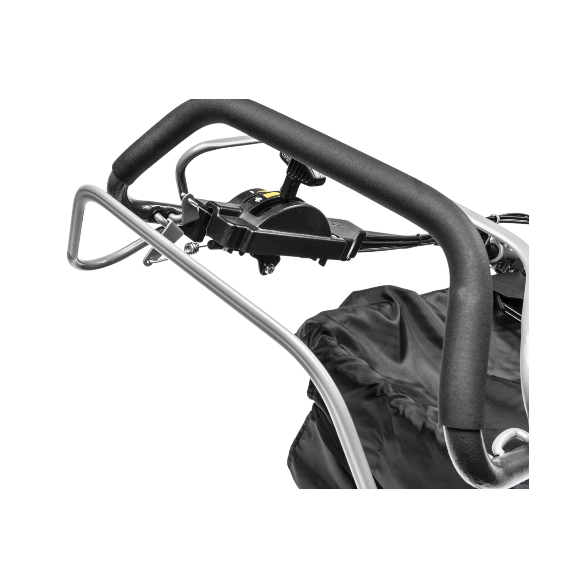 Weibang Virtue 50 SSD petrol lawn mower handle with control lever for easy operation.