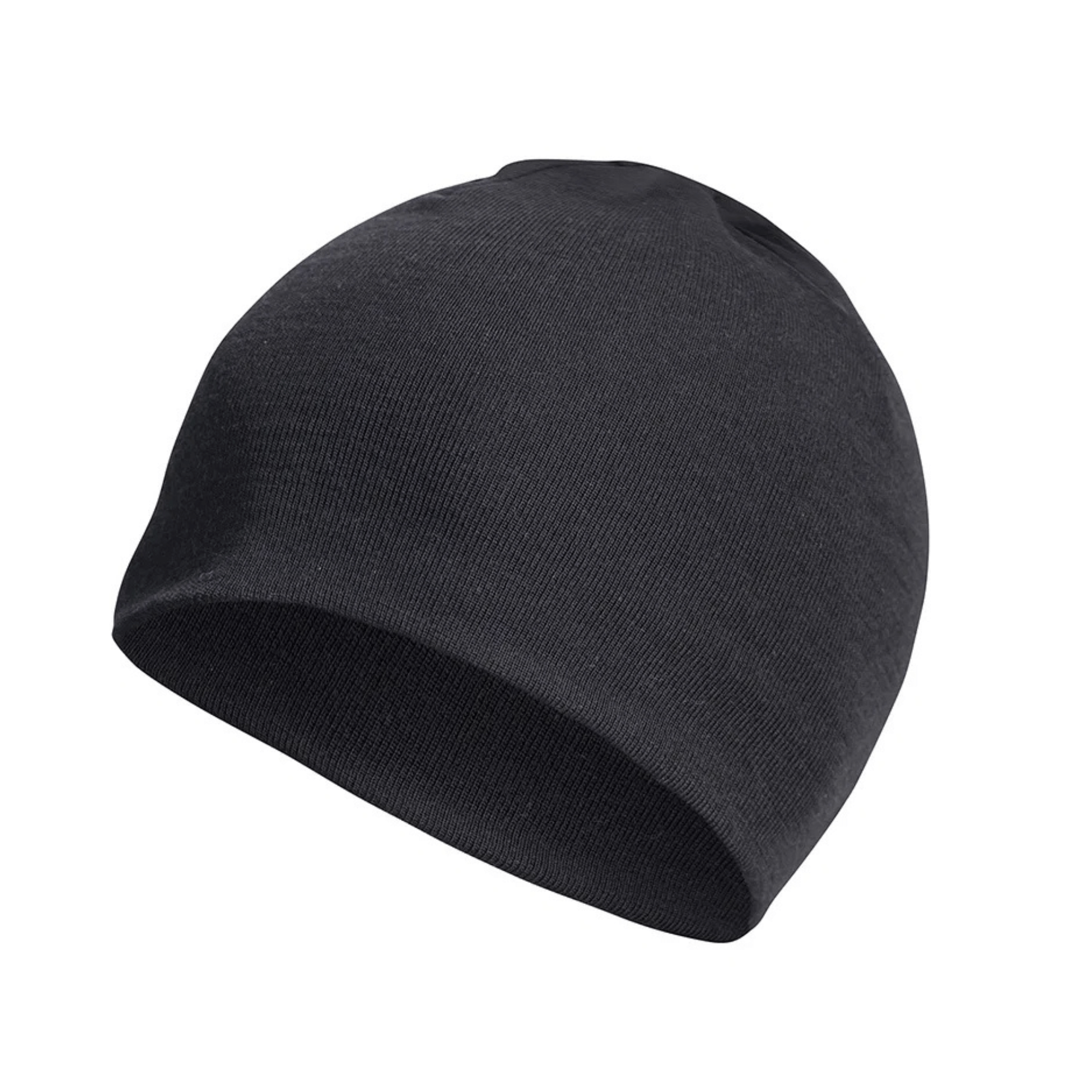 Beanie LITE - Black merino wool beanie designed for arborists and outdoor workers, offering insulation and comfort.