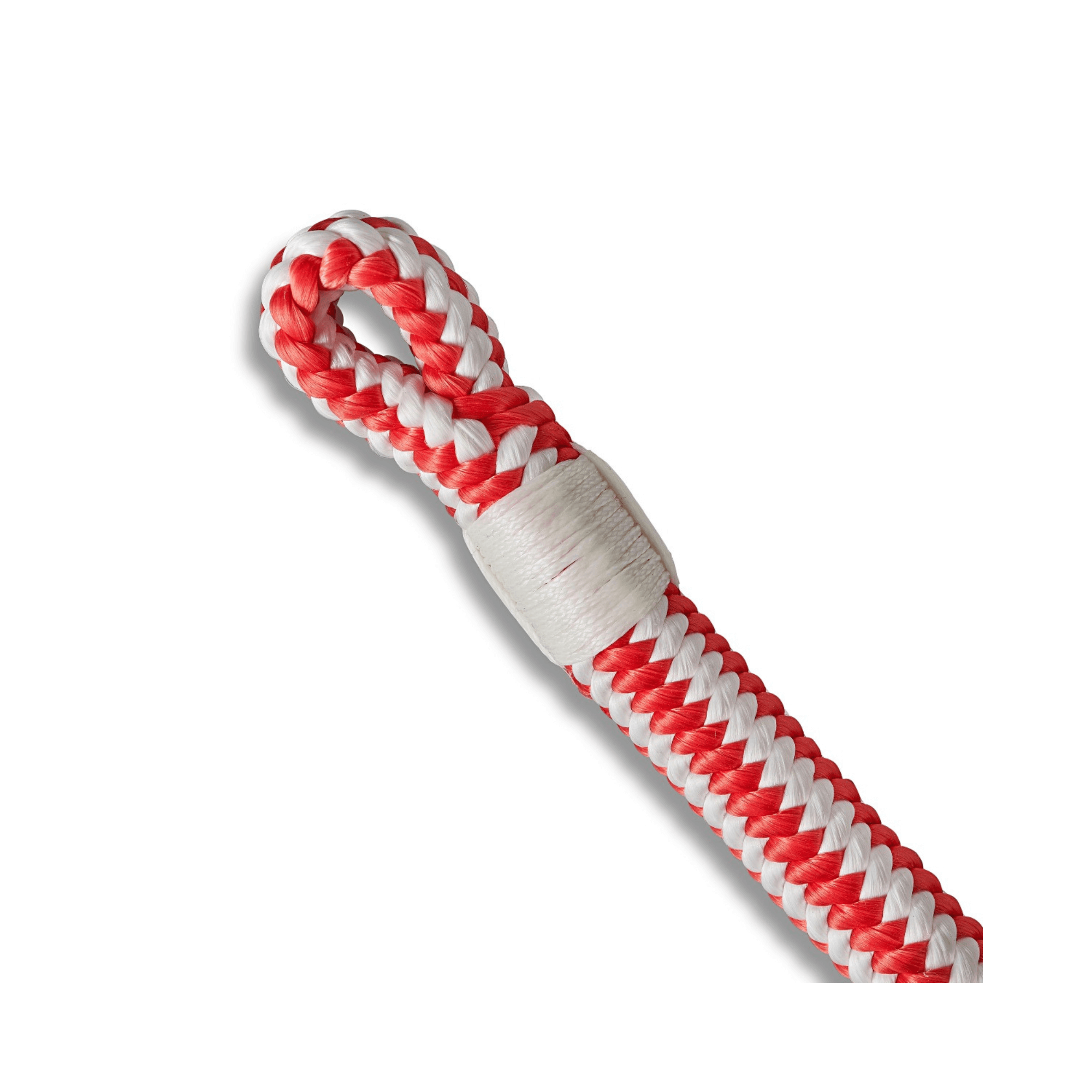 XTC Plus Climbing Rope 12.6mm detail showing the loop and braided construction.