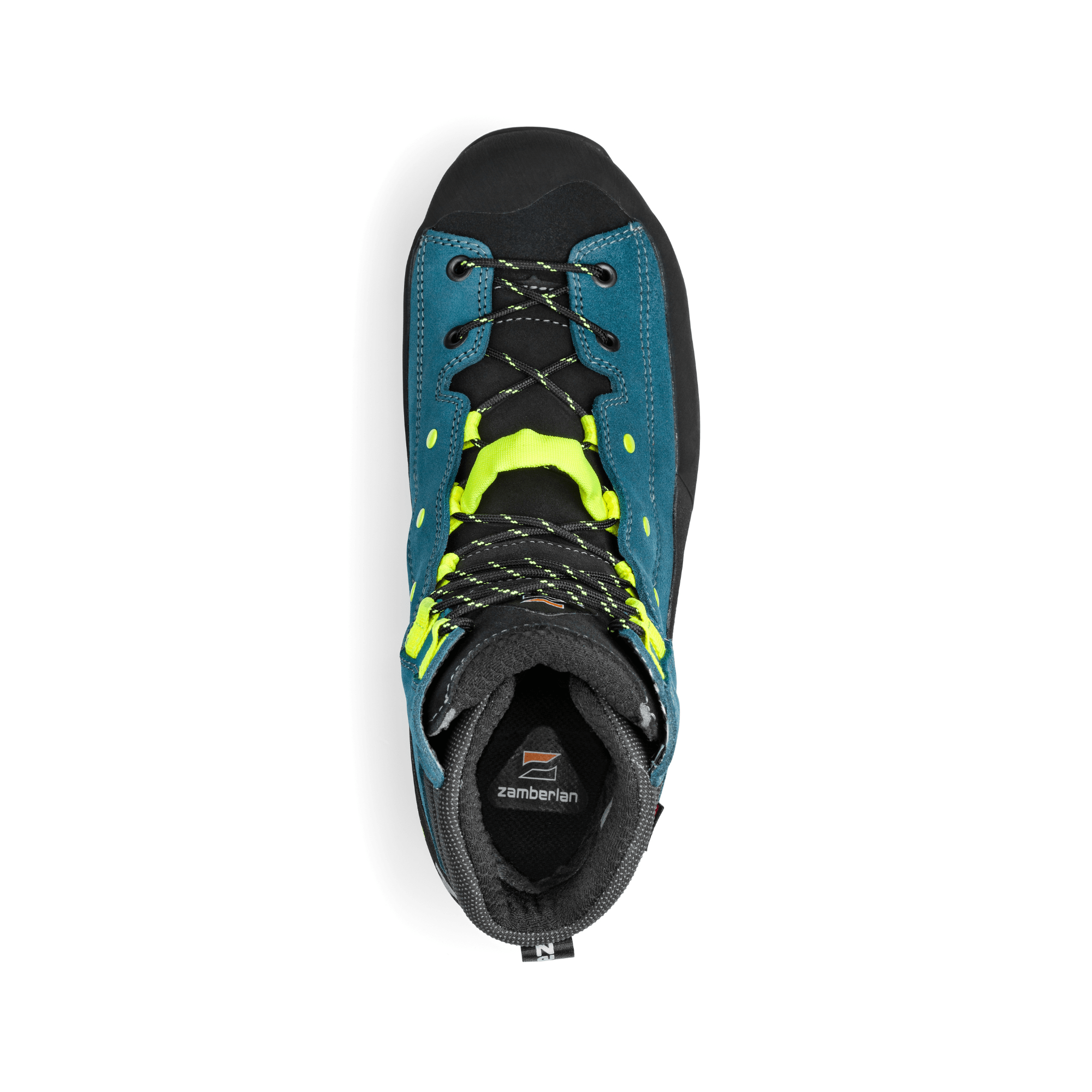 Top view of Zamberlan Treelogy 2.0 Chainsaw Boots Class 2 showcasing design and features.