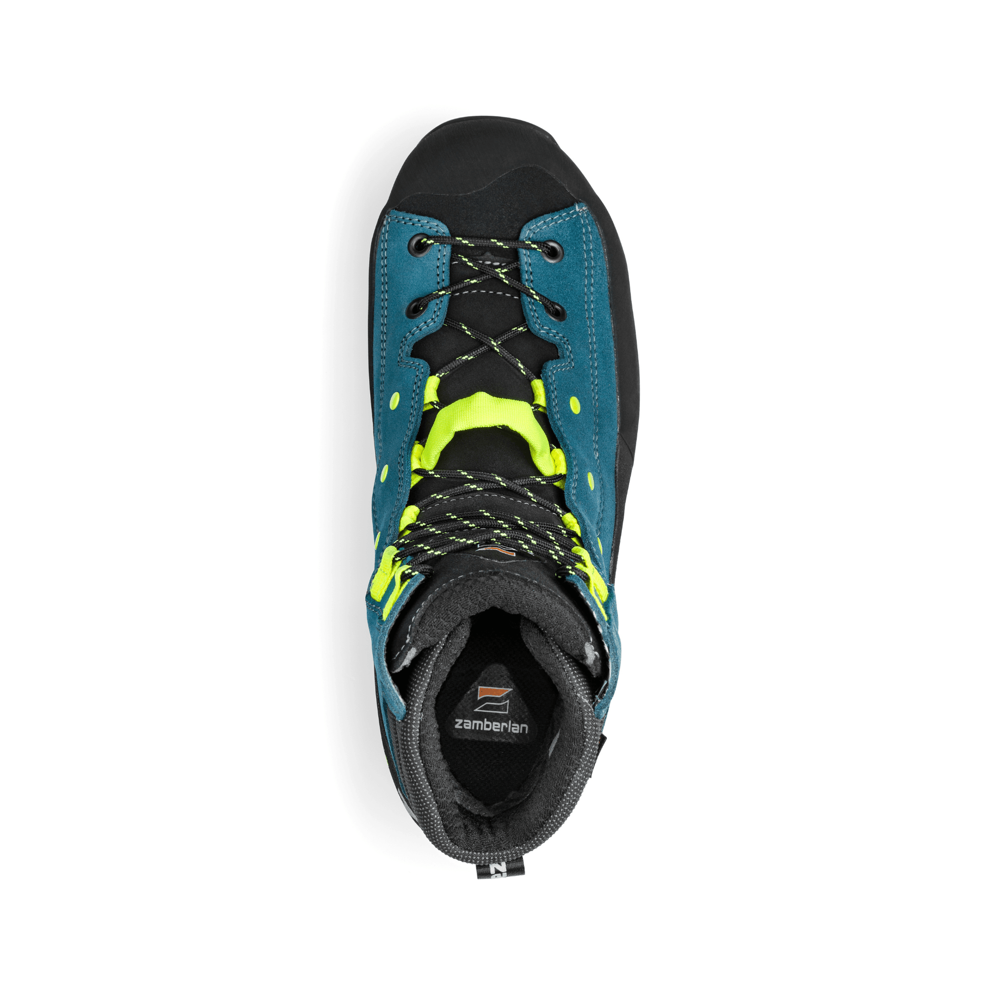Top view of Zamberlan Treelogy 2.0 Chainsaw Boots Class 2 showcasing design and features.