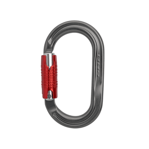 DMM AmericanO Locksafe Carabiner for tree surgeons, featuring a robust oval shape and a secure triple-lock gate.
