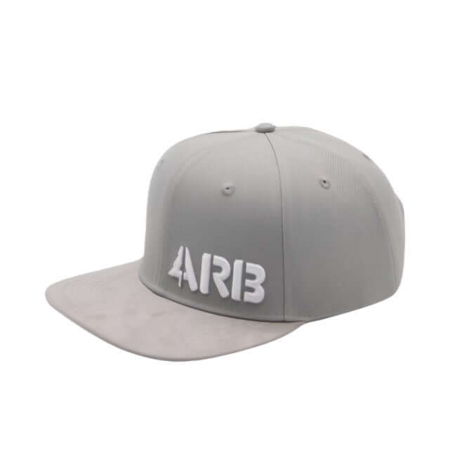 ARB Snapback Baseball Cap in light grey for tree surgeons, featuring a classic snapback design and adjustable fit.