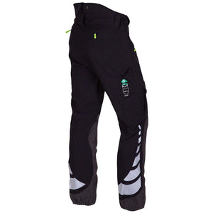 Breatheflex Chainsaw Trousers Black Type C for tree surgeons, featuring lightweight, breathable cut protection material.