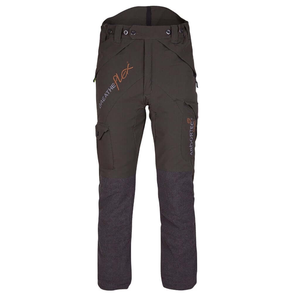 Arbortec Breatheflex Pro Olive Chainsaw Trousers for tree surgeons, designed for lightweight protection and maximum mobility.