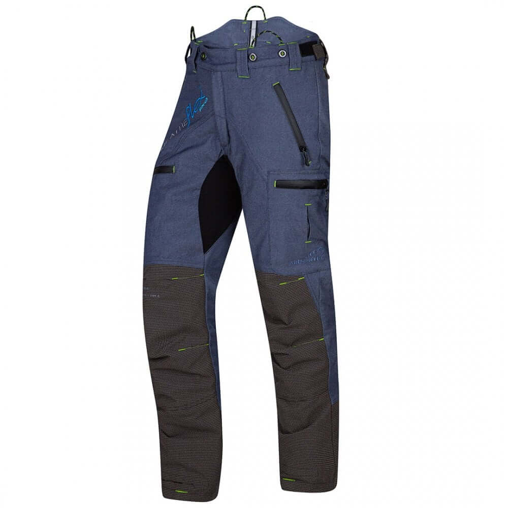 Breatheflex ProChainsaw Trousers in Denim Blue for Tree Surgeons, combining classic style with modern materials.
