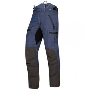Breatheflex ProChainsaw Trousers in Denim Blue for Tree Surgeons, combining classic style with modern materials.