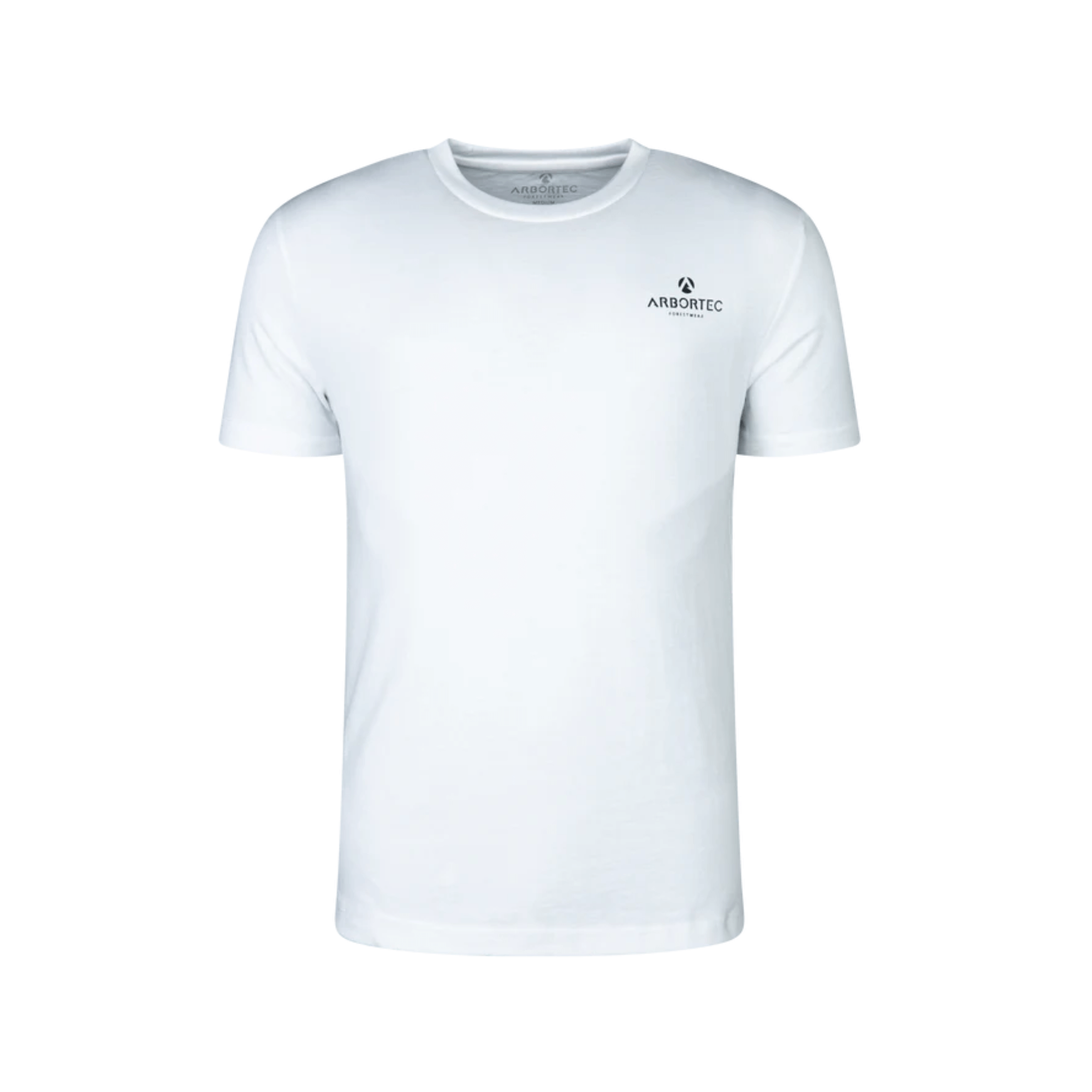 Arbortec white short sleeve t-shirt designed for comfort and durability, ideal for tree surgeons.