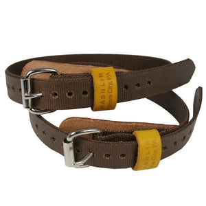 Replacement Bashlin top straps for tree surgeons, 26" long neoprene straps for climbing irons.