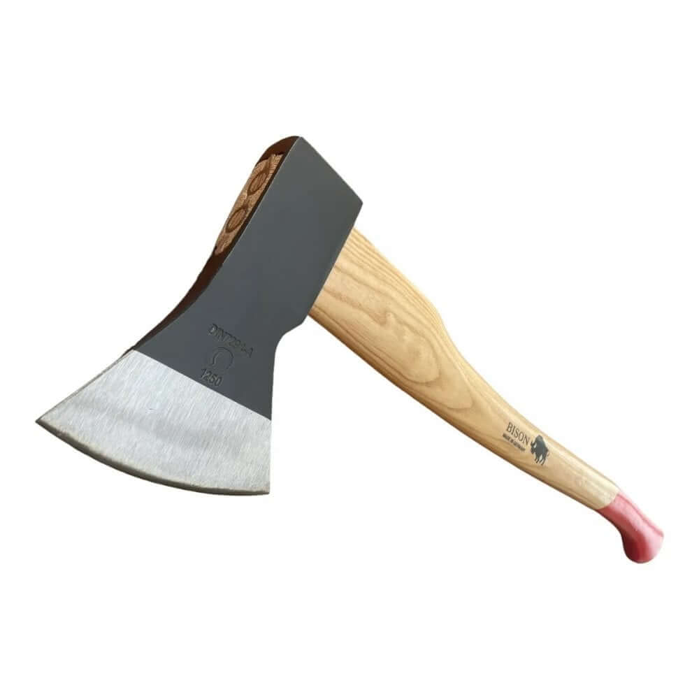 Bison G-Line Universal Axe 700mm 1.25kg with wooden handle for tree surgeons, ideal for forestry and gardening tasks.