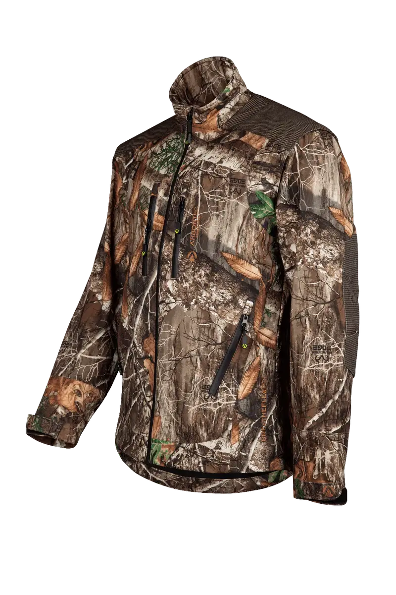 Breatheflex Pro Realtree Brown Work Jacket for tree surgeons, providing protection and comfort in outdoor work environments.
