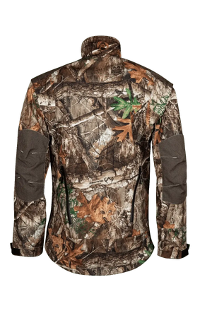 Breatheflex Pro Realtree Brown Work Jacket featuring camouflage design, ideal for tree surgeons and outdoor work.
