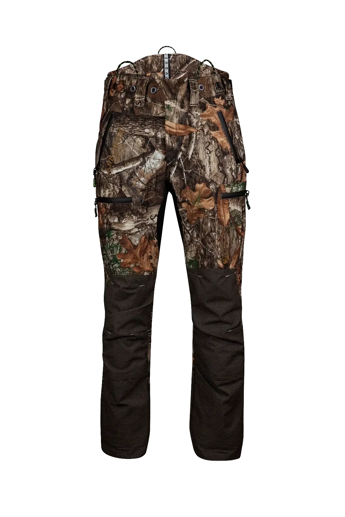 Breatheflex Pro Realtree Chainsaw Trousers Brown Type C designed for tree surgeons and arborists with camouflage pattern.