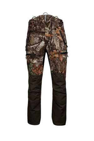 Breatheflex Pro Realtree Chainsaw Trousers Brown Type C designed for tree surgeons and arborists with camouflage pattern.