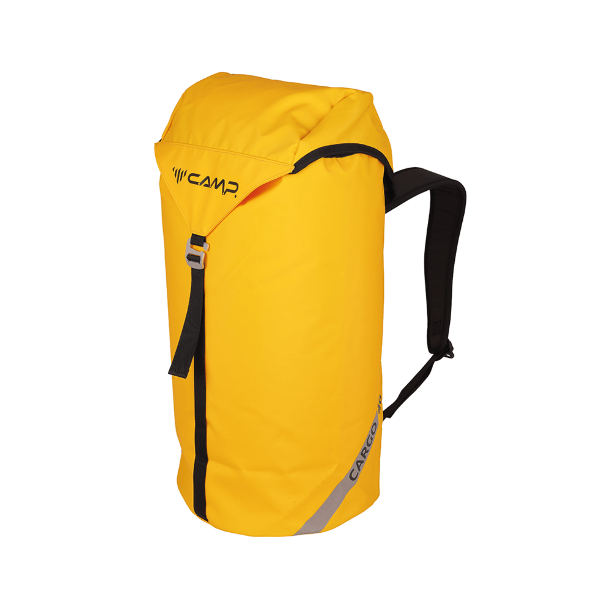 CAMP CARGO 40L yellow backpack for tree surgeons and outdoor professionals, durable Tarpaulin PVC 500D construction.