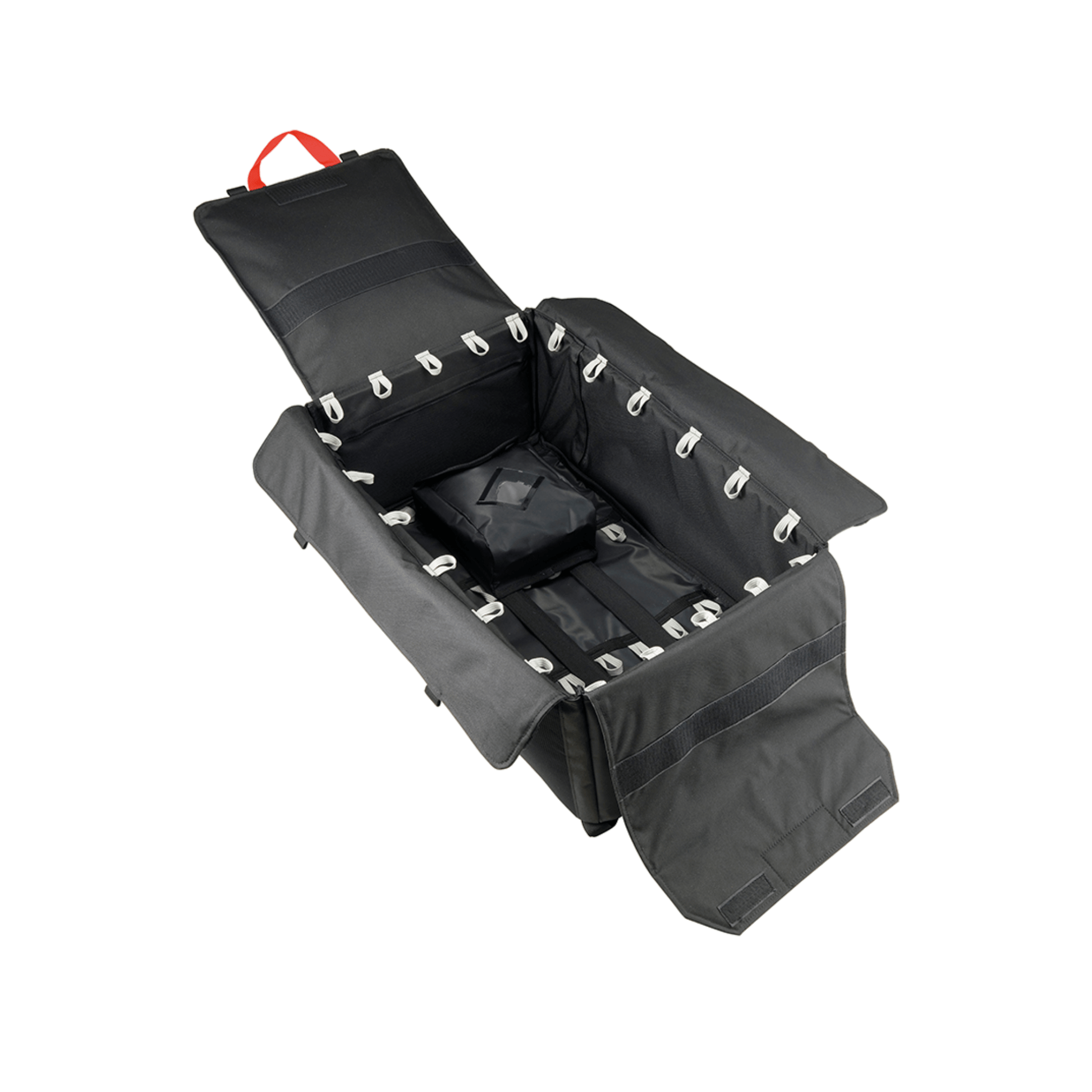 CAMP SPACECRAFT 45 Backpack interior view showcasing compartments for gear organization and access for tree surgeons.