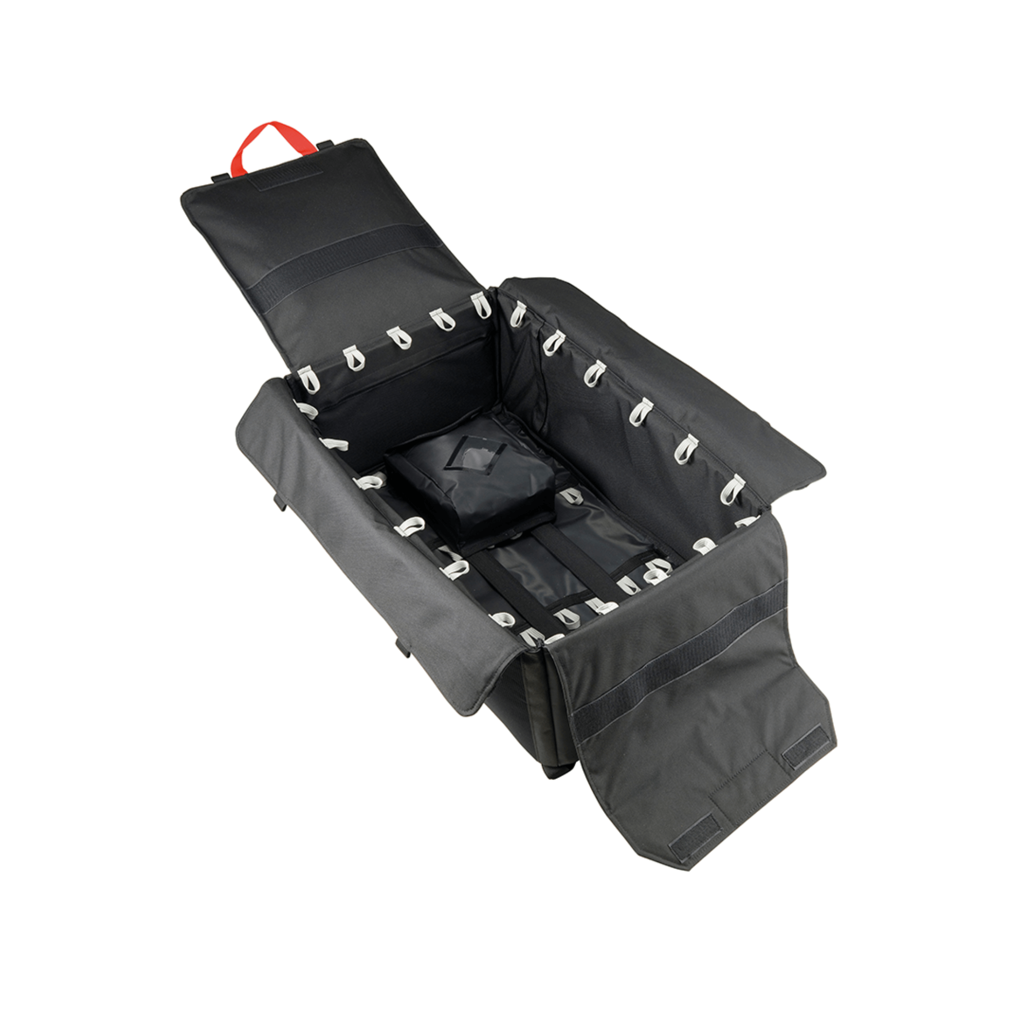 CAMP SPACECRAFT 45 Backpack interior view showcasing compartments for gear organization and access for tree surgeons.