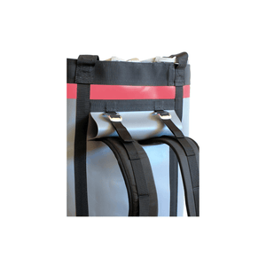 Close-up of CAMP Supercargo 70 Litre Haul Bag featuring durable straps and robust materials for climbing and arborist use.