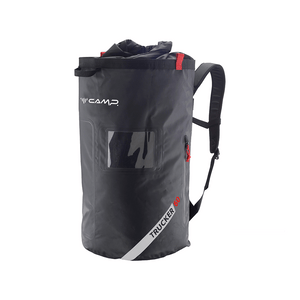CAMP TRUCKER 60 Roll-Top Backpack, heavy-duty waterproof gear bag for tree surgeons and outdoor adventures.