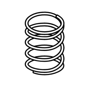 Compression spring for Stihl FS75, FS80 strimmer, indicating genuine STIHL replacement part for various models.