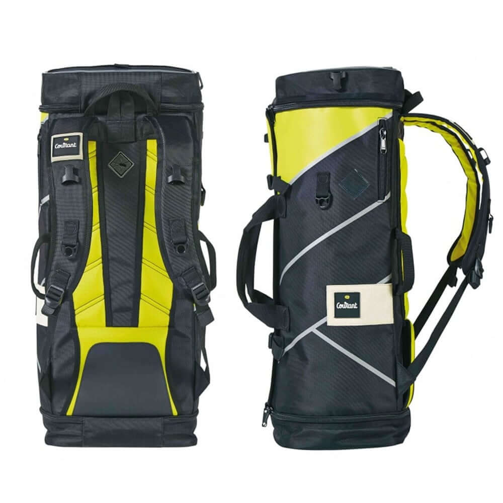 Cross Pro Flash Lemon Climbing Bag 54 Litre for climbers and tree surgeons, featuring flat opening and modular compartments.