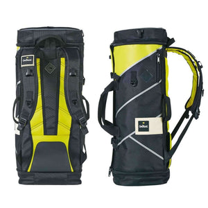 Cross Pro Flash Lemon Climbing Bag 54 Litre for climbers and tree surgeons, featuring flat opening and modular compartments.