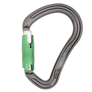 DMM Boa Locksafe Carabiner featuring keylock nose and Taperlock mechanism, ideal for climbers and tree surgeons.
