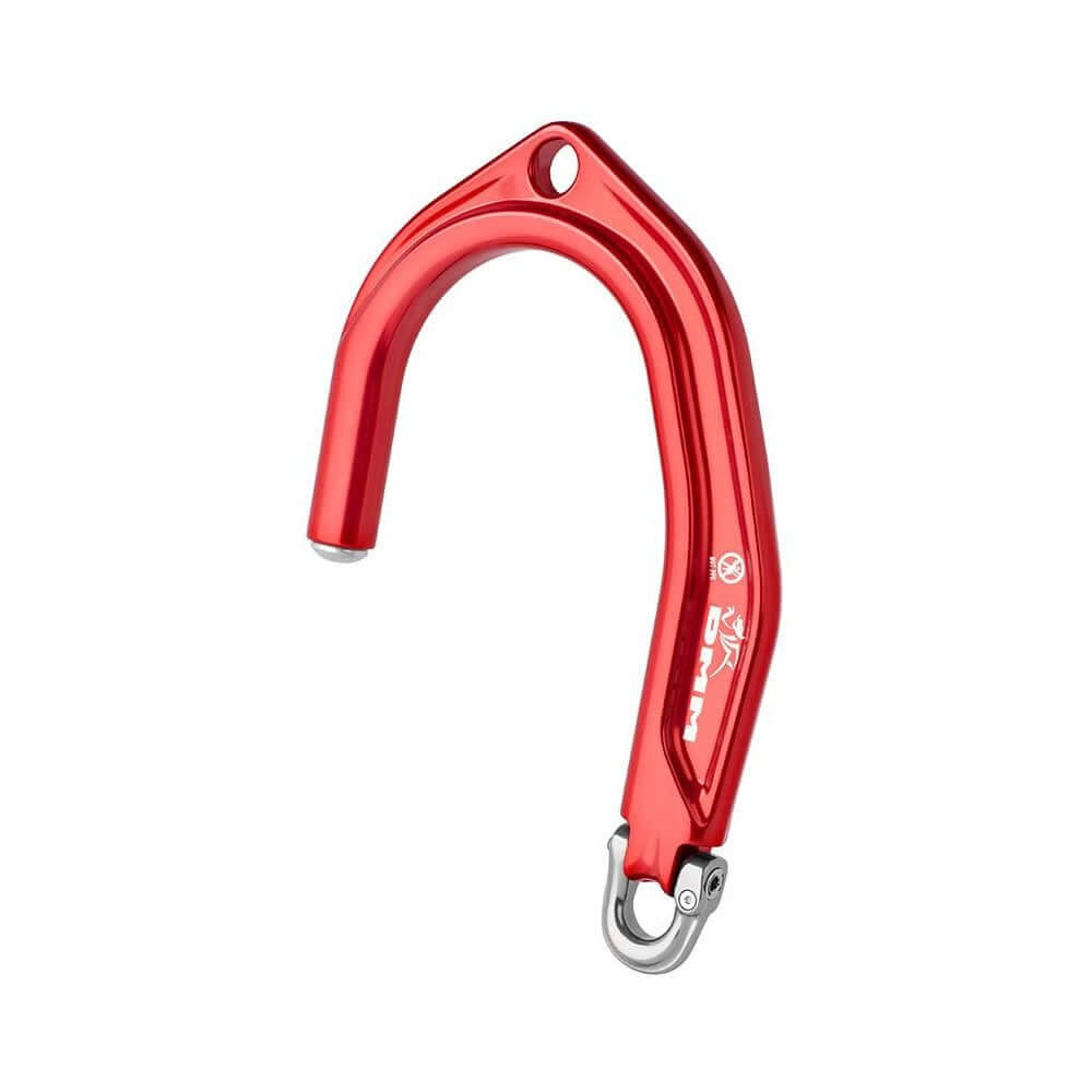DMM Captain Throwing Hook in red, essential tool for tree surgeons and rescue teams, compact and lightweight design.