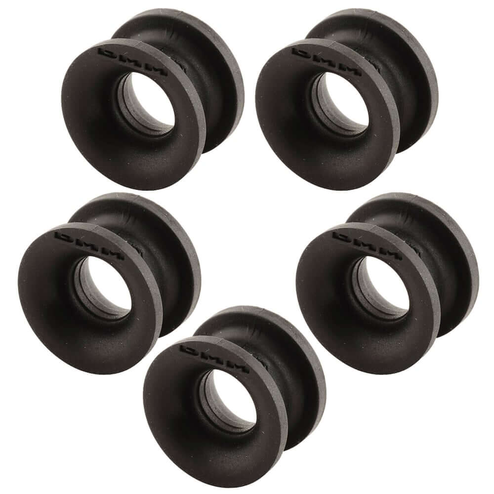 DMM Grommet 5 Pack Configuration Aids for tree surgeons, reducing carabiner movement and enhancing rigging efficiency.