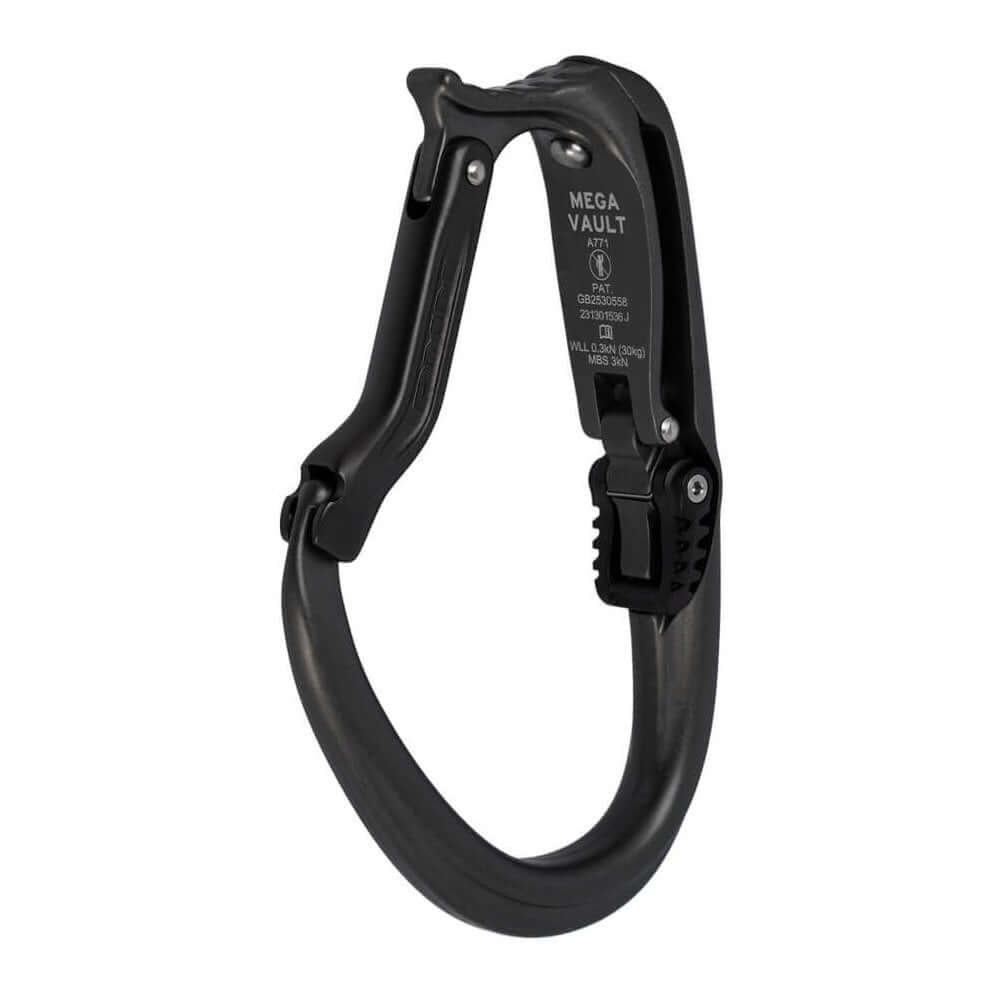 DMM Mega Vault grey climbing harness accessory for tree surgeons, designed for secure tool carrying and versatility.
