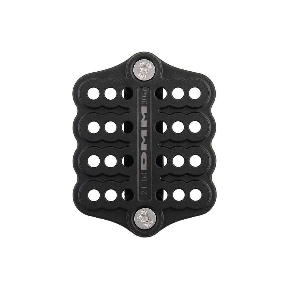 DMM Parking Lot adaptor plate for tree surgeons, features multiple holes for component attachment, lightweight and durable.