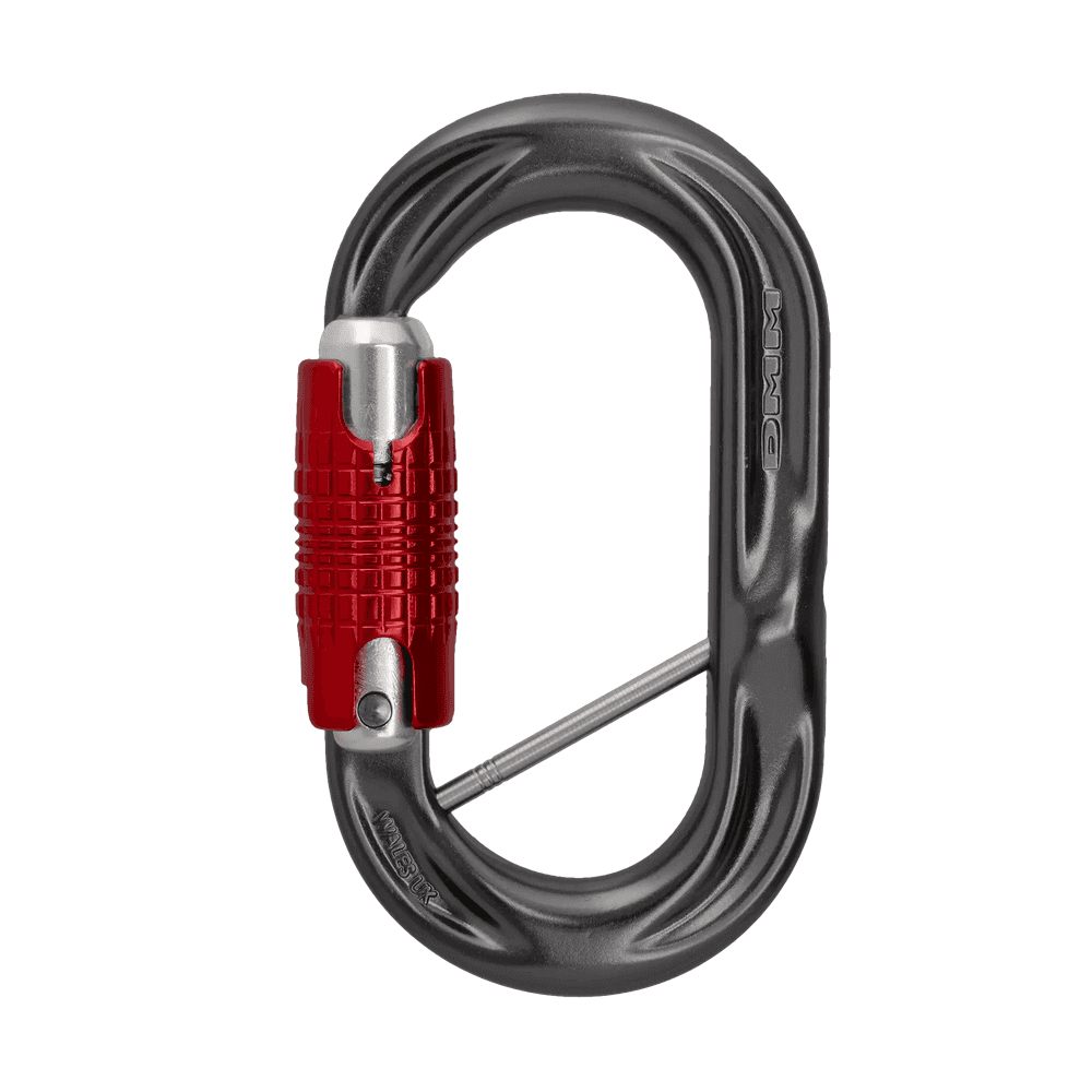 DMM Perfecto Captive Bar Kwiklock Carabiner, compact locking design for tree surgeons and climbers.