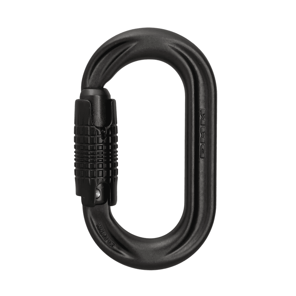 DMM PerfectO Locksafe Carabiner, compact and strong gear for climbers and tree surgeons, ideal for outdoor activities.