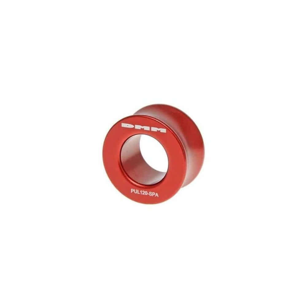 DMM Pinto Pulley Spacer in red, ideal for tree surgeons to optimize pulley systems and prevent wear.