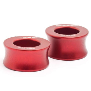 DMM Pinto Pulley Spacers in red color, designed for tree surgeons to enhance pulley system performance.