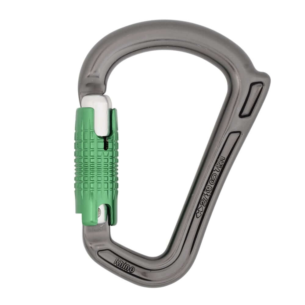 DMM Rhino Locksafe Carabiner, heavy-duty locking carabiner for tree surgeons, made of durable aluminum.