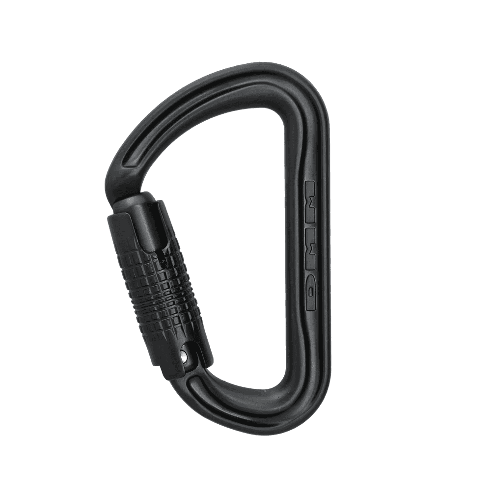 DMM Shadow Locksafe Carabiner, lightweight and strong, perfect for tree surgeons and climbers seeking reliability.