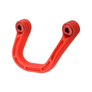 DMM Stowaway Climbing Gear Harness Organiser in red, designed for efficient gear storage and accessibility for tree surgeons.