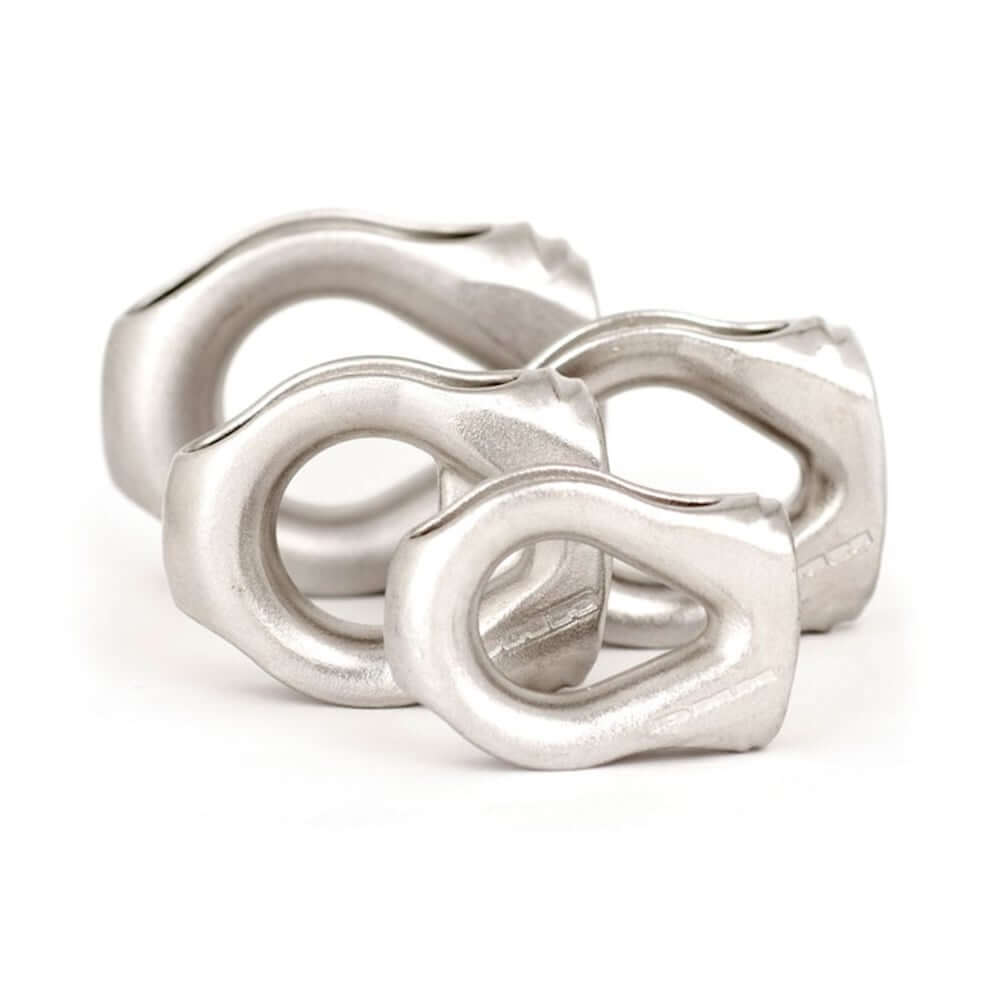 DMM thimble anchor components in stainless steel, ideal for tree surgeons to ensure strong, low-friction terminations.