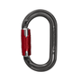 DMM Ultra O Kwiklock Carabiner with red locking mechanism, ideal for climbing and tree surgeons.