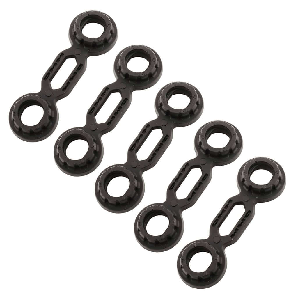 DMM Wallis 5 pack configuration aids in black polymer for tree surgeons, designed to prevent cross-loading in slings.